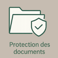 Icône dossier sécurisé – Protéger ses documents importants d’un incendie
